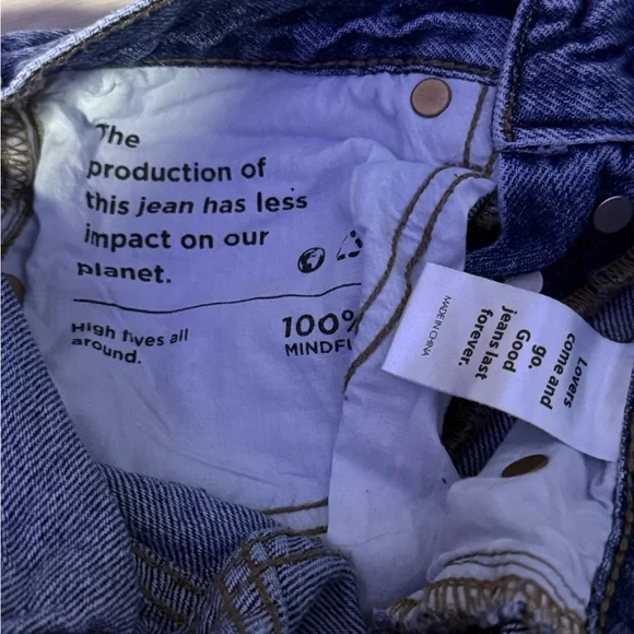 Pacsun Eco Medium Blue Distressed Dad Jeans - 23 - Picture 5 of 6